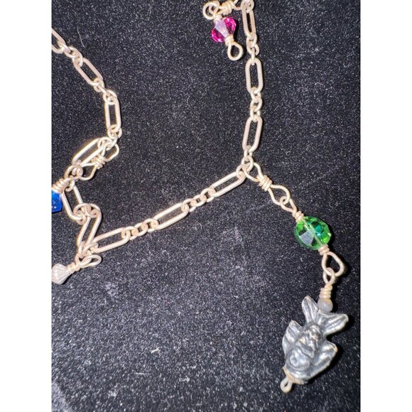 Kachina Doll Charm‎ Necklace With Charms Vintage 1990’s Sterling Silver Handmade - Picture 8 of 9